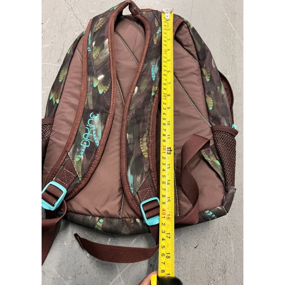Dakine Garden Backpack Unisex Brown Feather Print Shoulder‎ Strap Laptop Sleeve